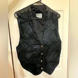 Mona mode vintage leather vest size M